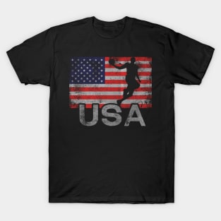 'USA Basketball American Flag' July 4th Freedom Gift T-Shirt